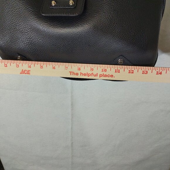 Banana Republic Black Pebble Leather Shoulder Bag Hobo Purse Chrome Hardware - Picture 11 of 14